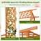 Costway 6.5 FT Tall Patio Garden Arbor with Pergola 2-Seat Bench Trellis for Climbing Plant